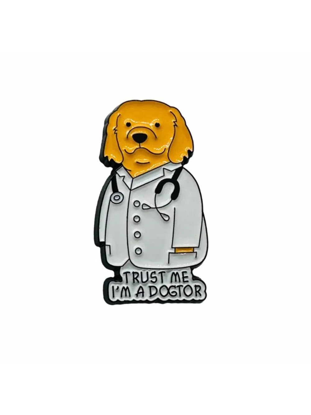 ⭐TRUST ME I'M A DOGTOR Enamel Pin Dog Doctor Cute Cartoon Decorative Brooch New